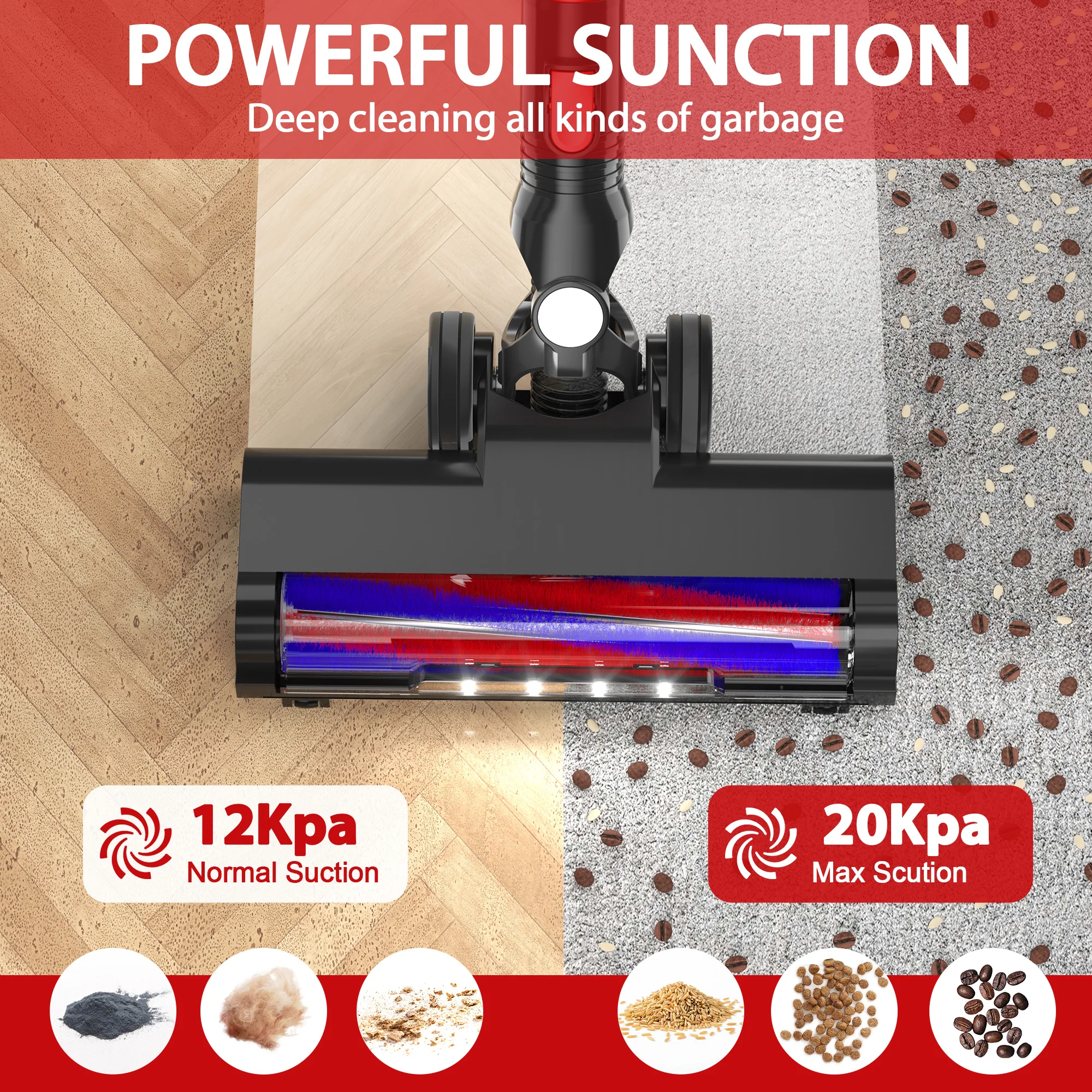 Home Floor Vacuum Cleaner Dry Vacuum Cleaner Rechargeable Household Wireless Vacuum Cleaner