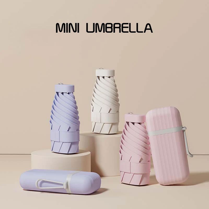 

Card bag umbrella, five fold compact and portable rainproof mini pocket capsule, sunscreen and sunshade sun umbrella, sunny umbr