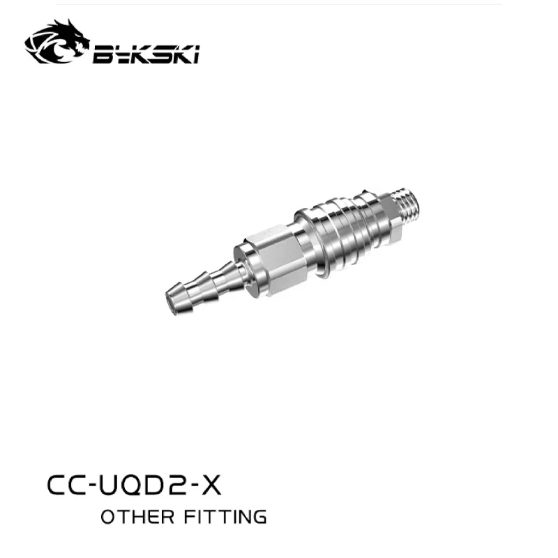 Bykski Fast Cut-off Stainless Steel Water Stop Valve Server Data Center Liquid Cooling Quick Connector , CC-UQD2-X