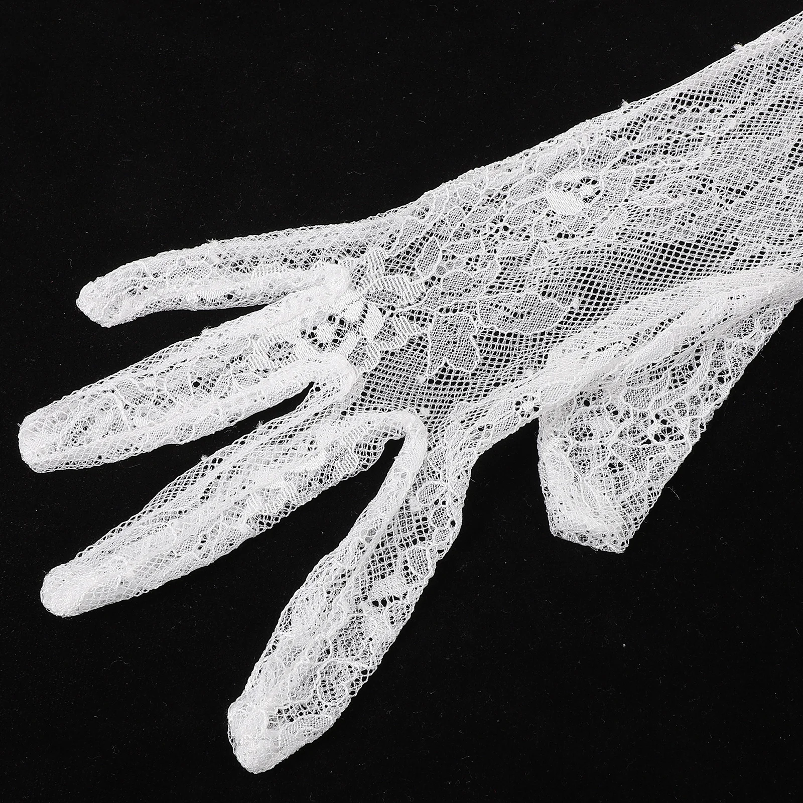 1 زوج قفازات برباط أنيقة المرأة طويلة تول الزفاف اكسسوارات الزفاف الجلد ودية قفازات شبكية شفافة لحفلة التصوير الفوتوغرافي