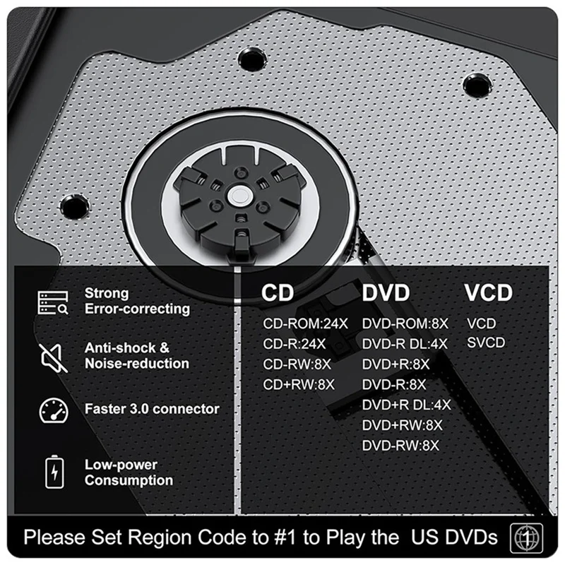 New USB3.0 Mobile Disc Reading CD Playback External Optical Disc Drive DVD Burning And Recording