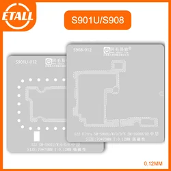 Modello di Stencil Reballing a strato medio Amaoe per Samsung S22 Ultra SM-S901U S901W S9010 S901D S901E rete di latta per piante rete in acciaio