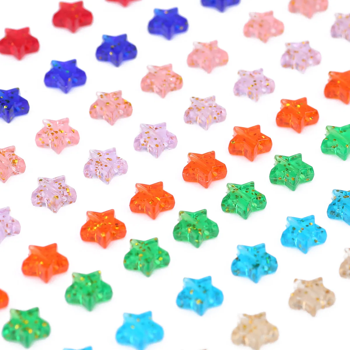 11 مللي متر خرز على شكل نجمة خماسية من الأكريليك باللون الوردي والبصل وألوان متعددة لصنع المجوهرات المصنوعة يدويًا-إكسسوارات خرز فضفاضة #3