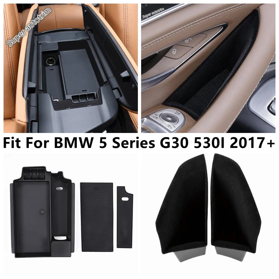 

Front Door Storage Box Central Control Armrest Container Holder Tray For BMW 5 Series G30 530I 2017 - 2021 Plastic Accessories