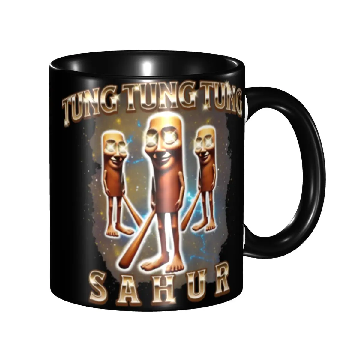 

Tung Tung Tung Sahur - Italian Brainrot Meme Coffee Mugs Kawaii Tea Cups For Office