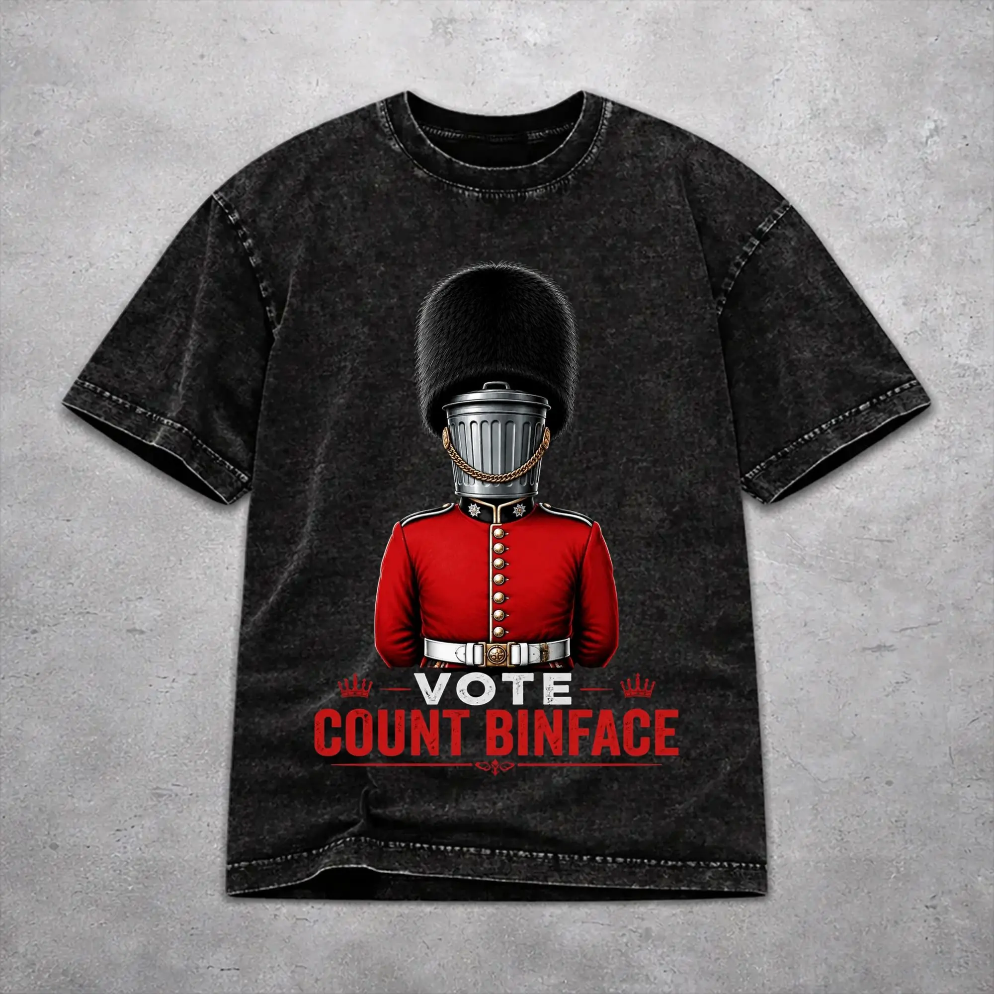 Men Women Harajuku Washed T-shirts Vote Count Binface For Prime Minister  Printed T Shirt Apparel Oversize  Tees Tops