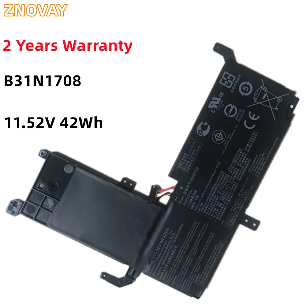 

ZNOVAY NEW B31N1708 11.52V 42Wh Laptop Battery For ASUS VivoBook Flip 15 TP510 TP510UA TP510UF-E8004T TP510UQ-E8062