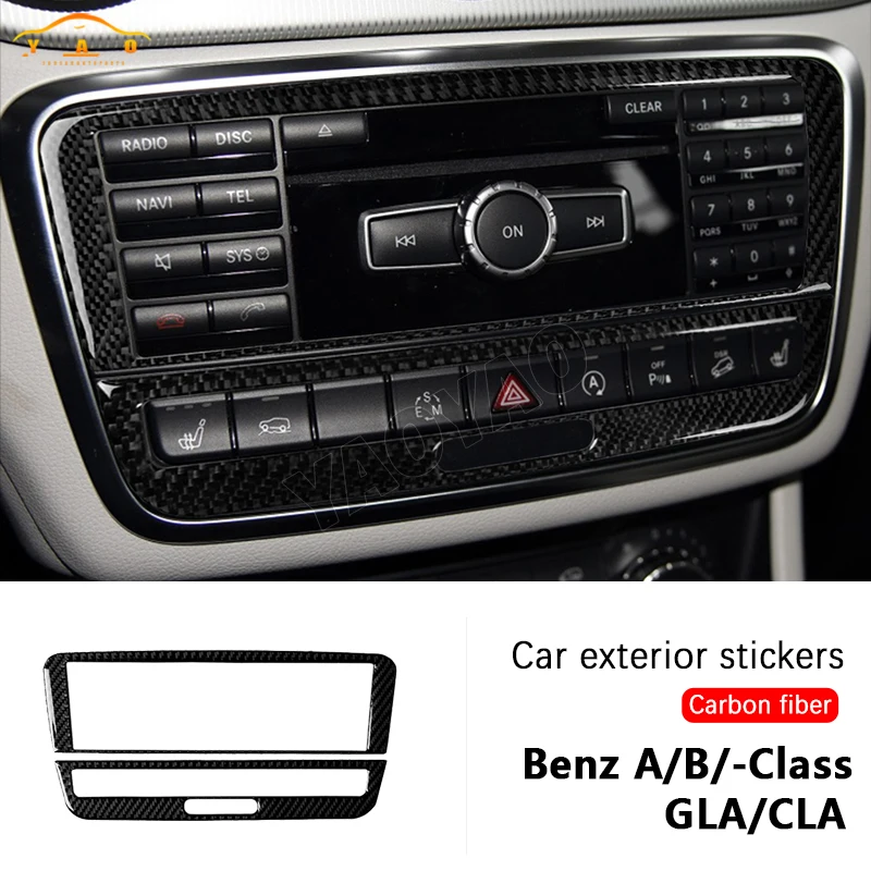 

Carbon Fiber For Mercedes Benz W176 W246 Class A B GLA X156 CLA C117 2013-2018 CD Air Conditioning Control Panel Cover Trim