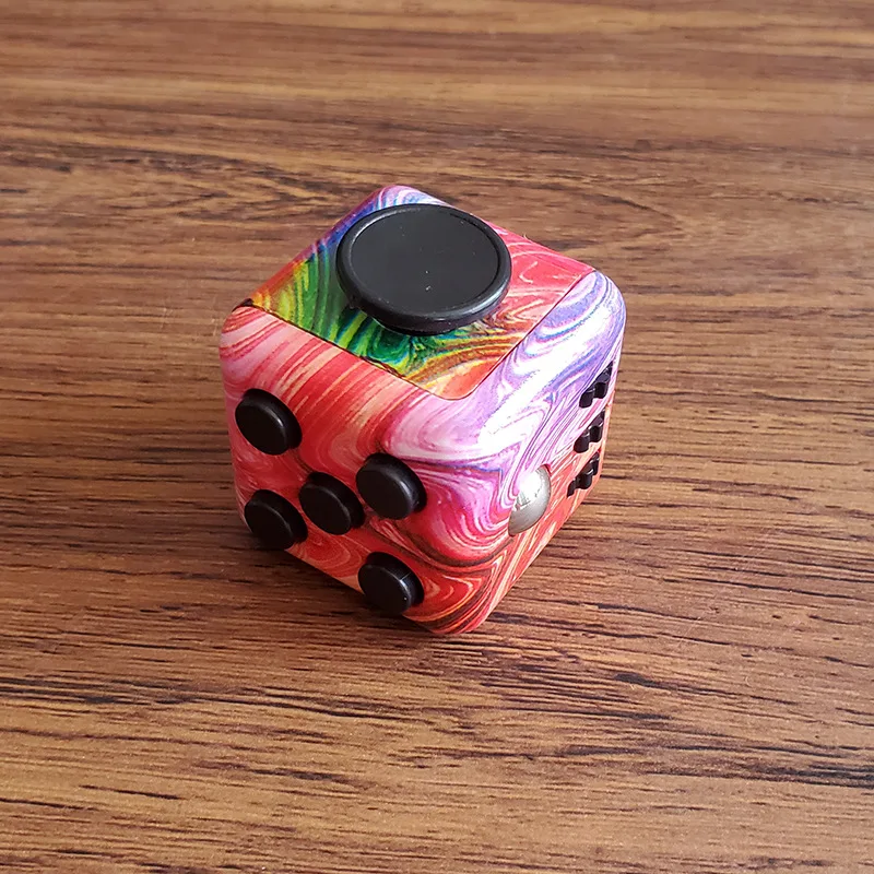 ADHD Autismo Mini Decompressione Antistress Sollievo Dito magico Dadi Fidget Cube Giocattoli sensoriali Bambini Adulti Set di sfiato di decompressione
