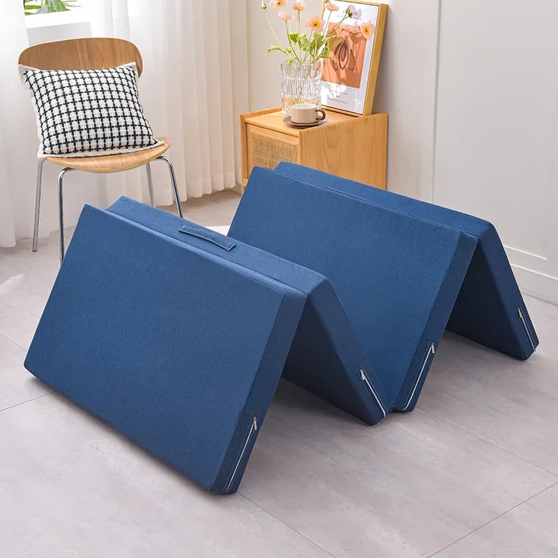 Memory Single Foam Folding Mattress Foldable Tatami Yoga Mat for Floor Sleeping School Office Lunch Break Mattresses Portable image 4