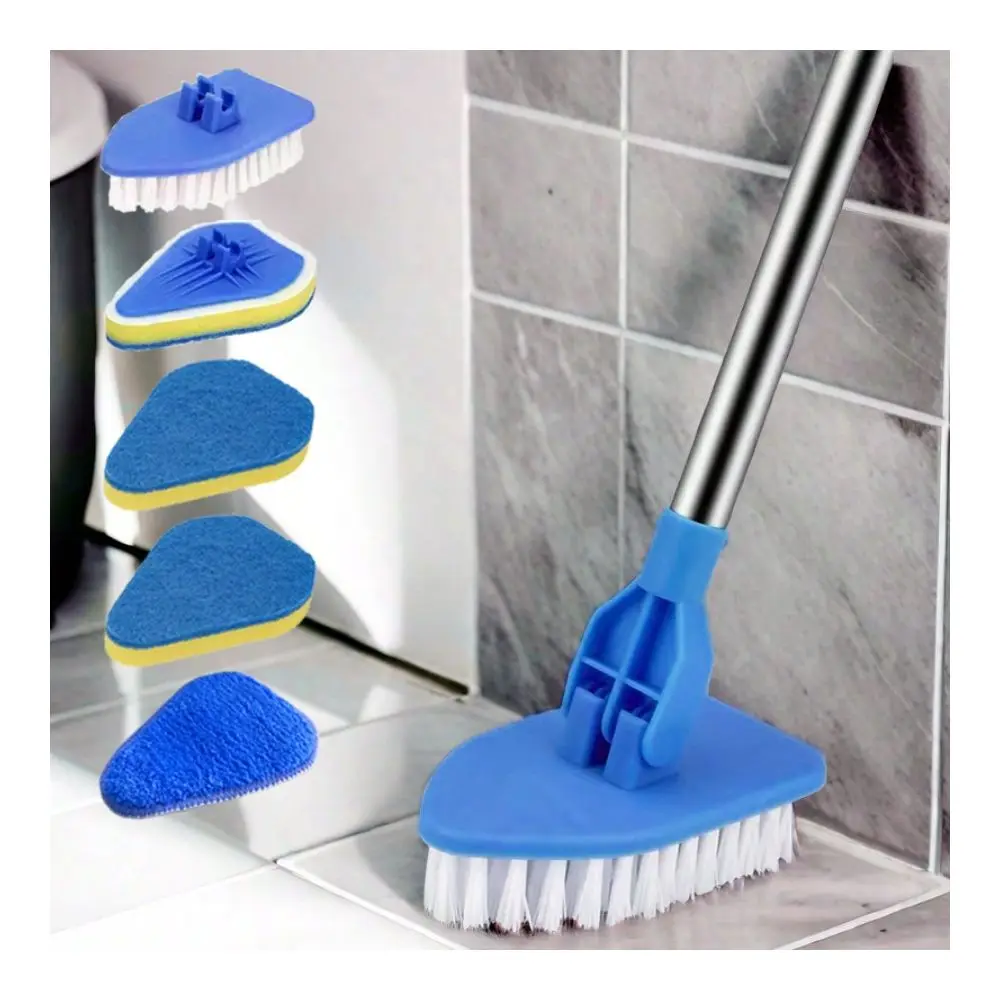 

Floor Scrub Brush Shower Scrubber Cleaning Bathtub And Tile Scrubbing Brush, Long Handle, Removable Scrubbing Brush, For Deep C