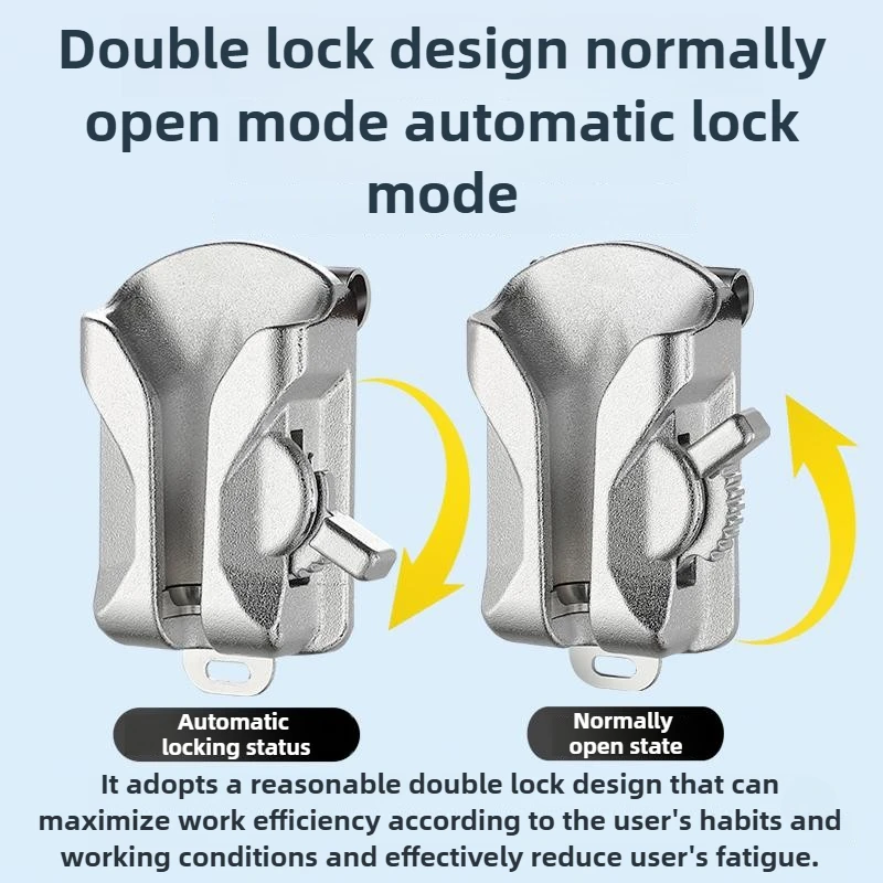 Aluminium Legierung Tragbare Doppel Lock Taille Schnalle Power Werkzeuge Professionelle Schnell Hängen Haken Holz Zimmerei Werkzeuge Zubehör – Detail 2