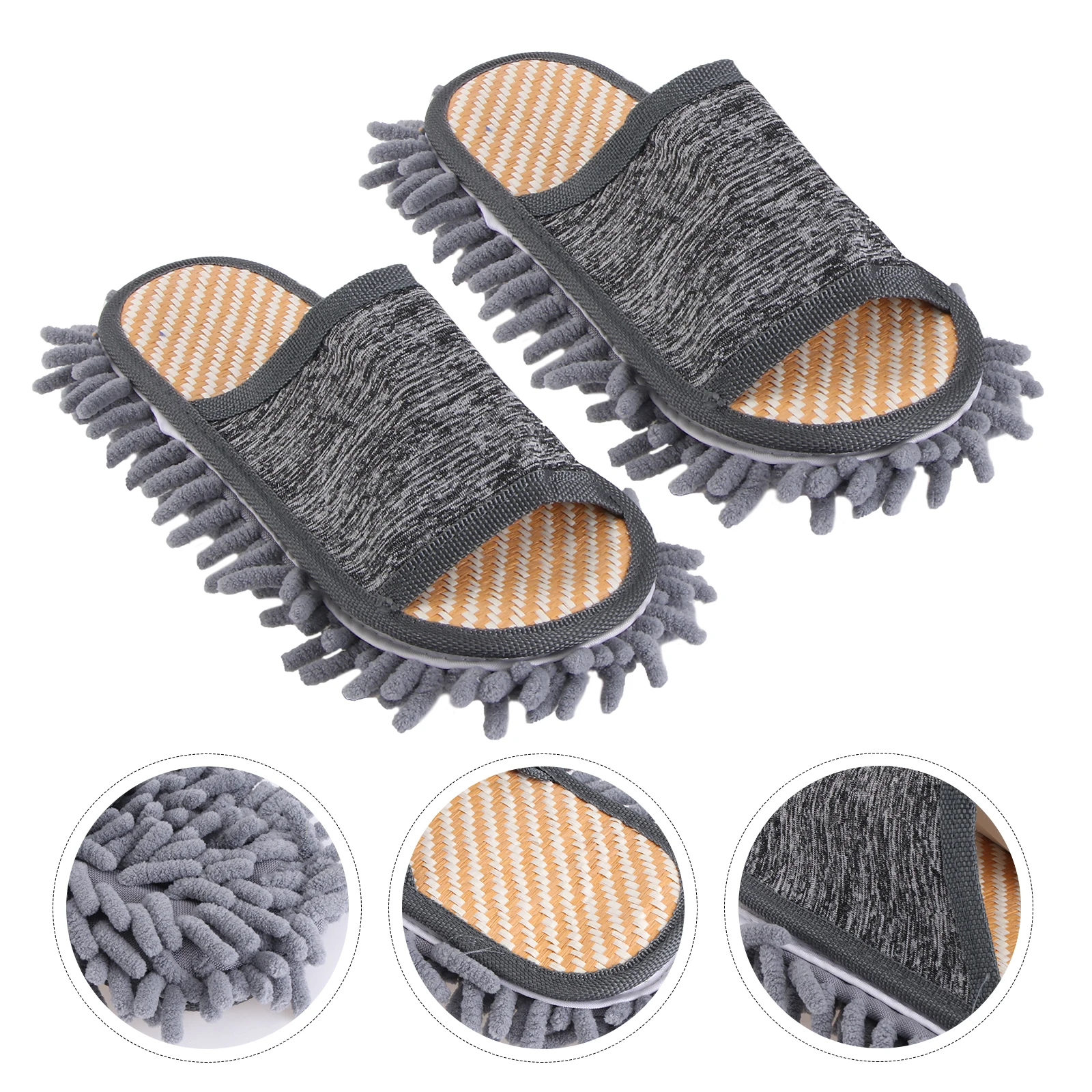 

Chenille Sole Slippers Floor Durable Cleaning Summer Washable Home Long-term