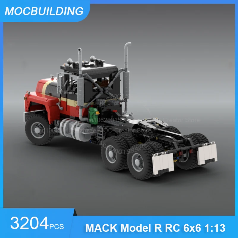 

MOC строительные блоки R RC 6x6 масштаб 1:13 модель грузовика DIY сборка кирпичей образовательная транспортировка креативные игрушки подарки 3204 шт.