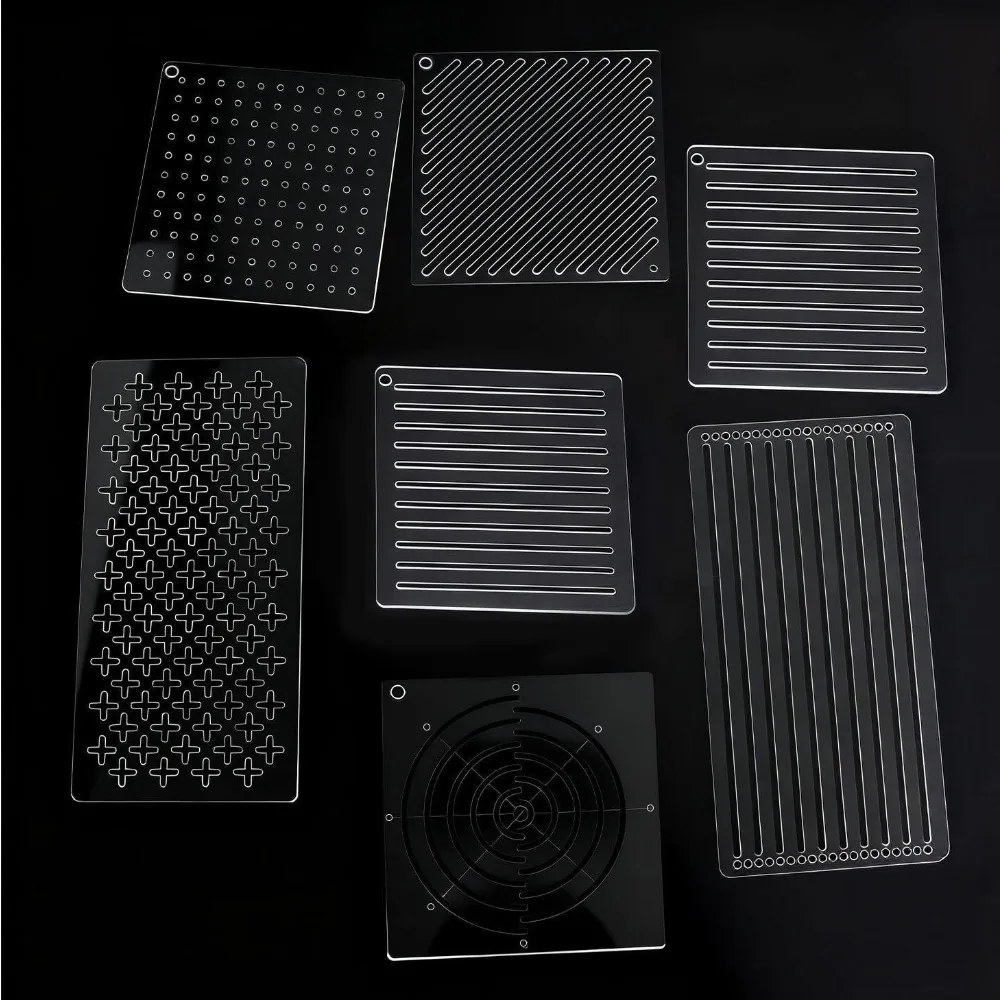 Sashiko-Schablonenvorlage aus Acryl, wiederverwendbare Stickführung für Handquilten und Musterübertragungen