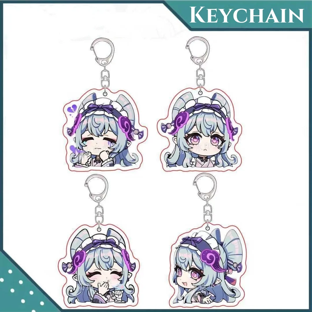 

New Genshin Impact Game Yumemizuki Mizuki Pendant Keychain Cute Cartoon Anime Keyring Backpack Jewelry Cosplay Badge Gift