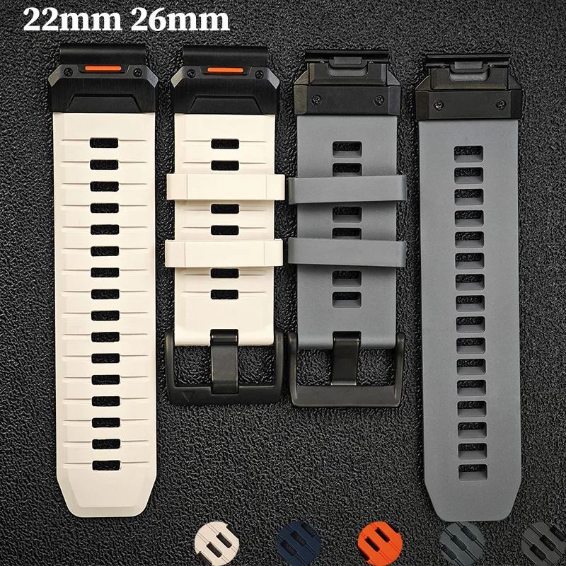 

Ремешок из фторкаучука 22 мм 26 мм для Garmin Fenix 8 7X 7Pro Epix Pro Gen2 47 мм 51 мм QuickFit Garmin Fenix 6 6X Pro 5XPlus Ремешок для часов
