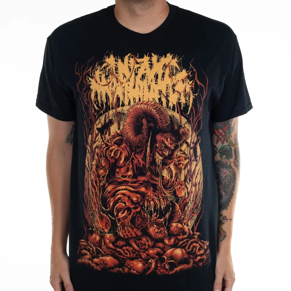 Sharp Fanged Monster Skull Infant Annihilator T Shirt, Dark Horror Metal Unisex Top