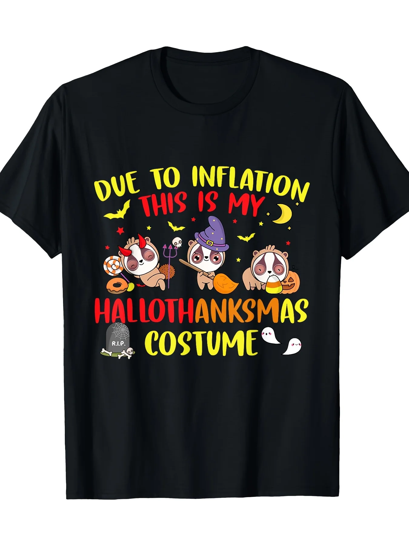 

Halloween Christmas Happy Hallothanksmas Thanksgiving T-Shirt harajuku shirts pro choice my body my choice t shirt