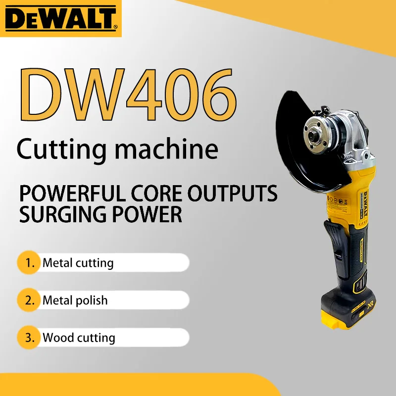 

DEWALT DCG406 - 20V High - Performance Brushless Cordless Angle Grinder 125mm Superior Cutting & Polishing