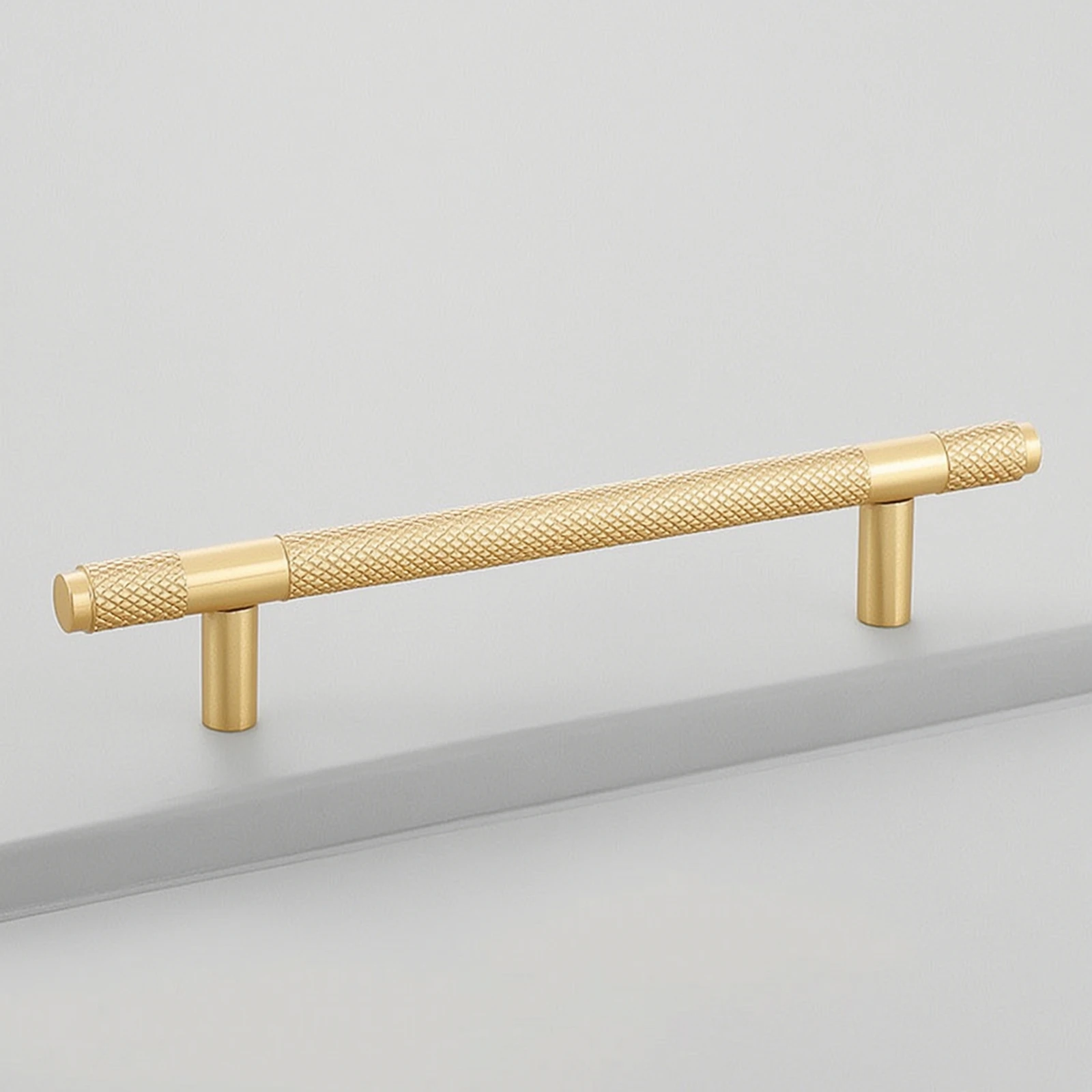 Bar Pull with Knurled Grip Cylindrical Cabinet Handle Drawer Pull Contemporary Cabinet Pulls Easy to Install for Homeowners