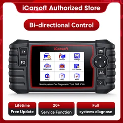 iCarsoft 2025 POR V3.0 All System OBD2 Scanner, Bidirectional Diagnostic Tool for Porsche/Cayenne, 27+ Resets Functions Auto VIN