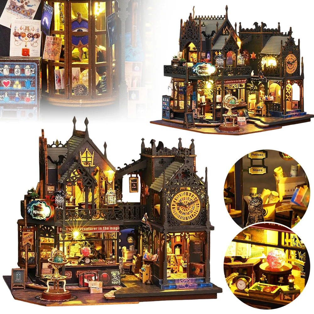 DIY Mini-Puppenhaus-Bausatz, Exquisites 3D-Mini-Hausmodell-Ornament, Sammler-Bastelset für Jugendliche & Erwachsene, Premium-Geschenk für Geburtstag, Weihnachten, Vatertag