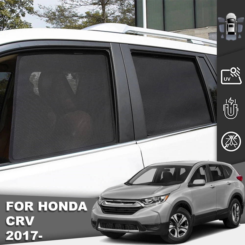 For Honda CR-V MK5 CRV 2017-2022 Magnetic Car Sunshade Visor Front Windshield Curtain Rear Side Baby Window Mesh Sun Shade Cover