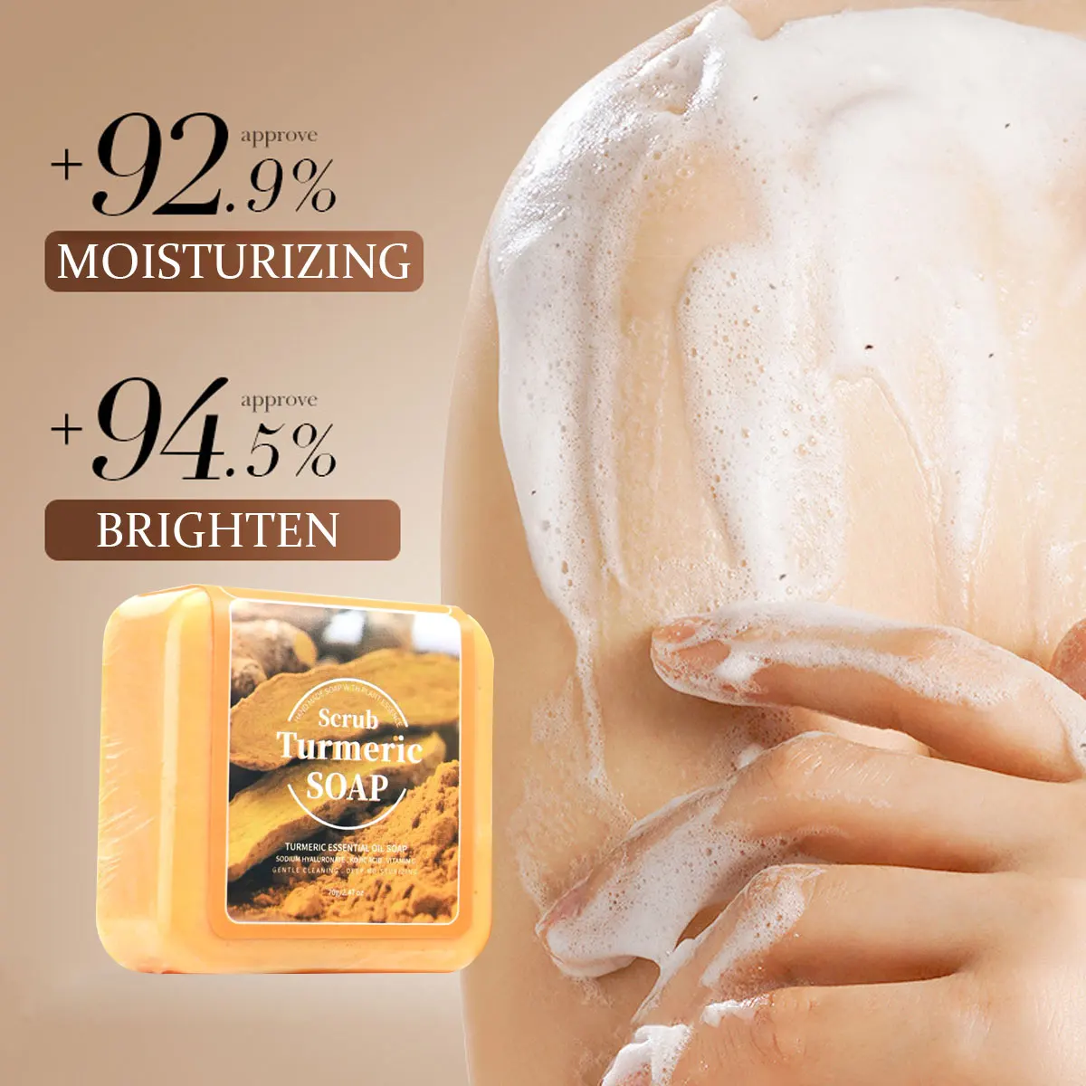 Turmeric Essential Oil Cleansing Soap Containing Citric Acid Vc Can Deeply Cleanse And Brighten The Skin It Is A Disposable Soap