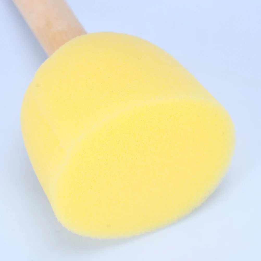 

20 Pcs Handle Sponge Painting Brushes Kids Bamboo Brush Sponge Painting Brush Set Round Graffiti Drawing Tools