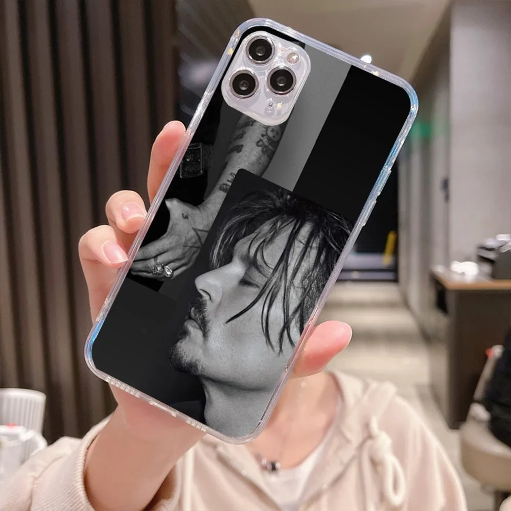 johnny depp Phone Case For Iphone 15 11 13 14 Pro Max 7 8 Plus X Xr Xs Max Se2020 12mini Transparent Cover