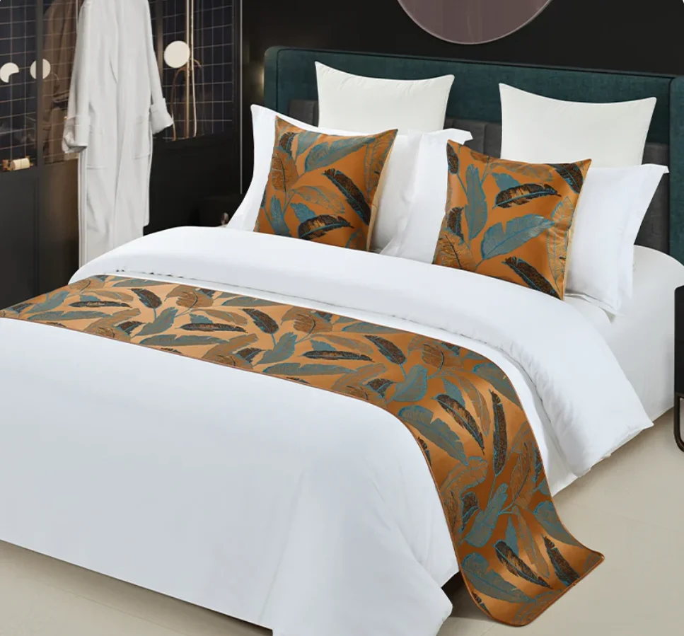 Luxury High-end Bed Runner for Star Hotels, Guesthouses & B&B, Decorative Bed End Scarf, Bed Tail Mat & Bed Cover
