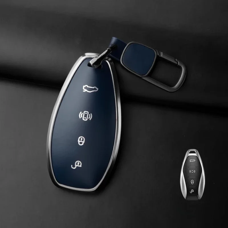 

Для Hongqi HS3 HS5 HS7 H5 H9 алюминиевый сплав + конская кожа чехол для дистанционного ключа автомобиля доступно несколько стилей и цветов