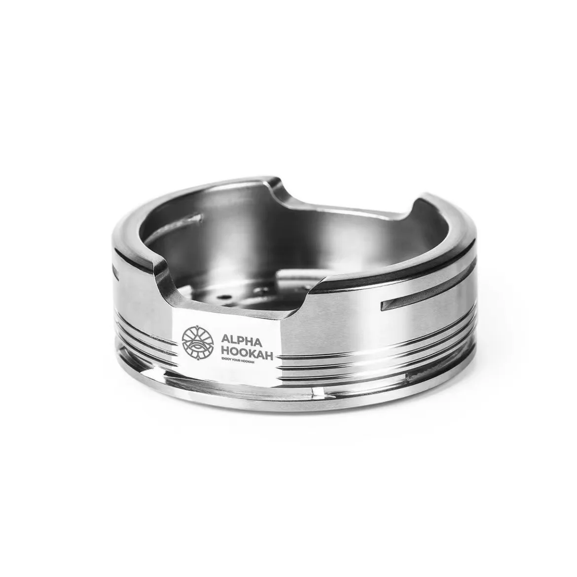 حامل فحم الشيشة الفاخر من الفولاذ المقاوم للصدأ Alpha FNX HMD - وعاء التحكم في الحرارة للشيشة، حتى تدفق الهواء وتصميم مضاد للحرق