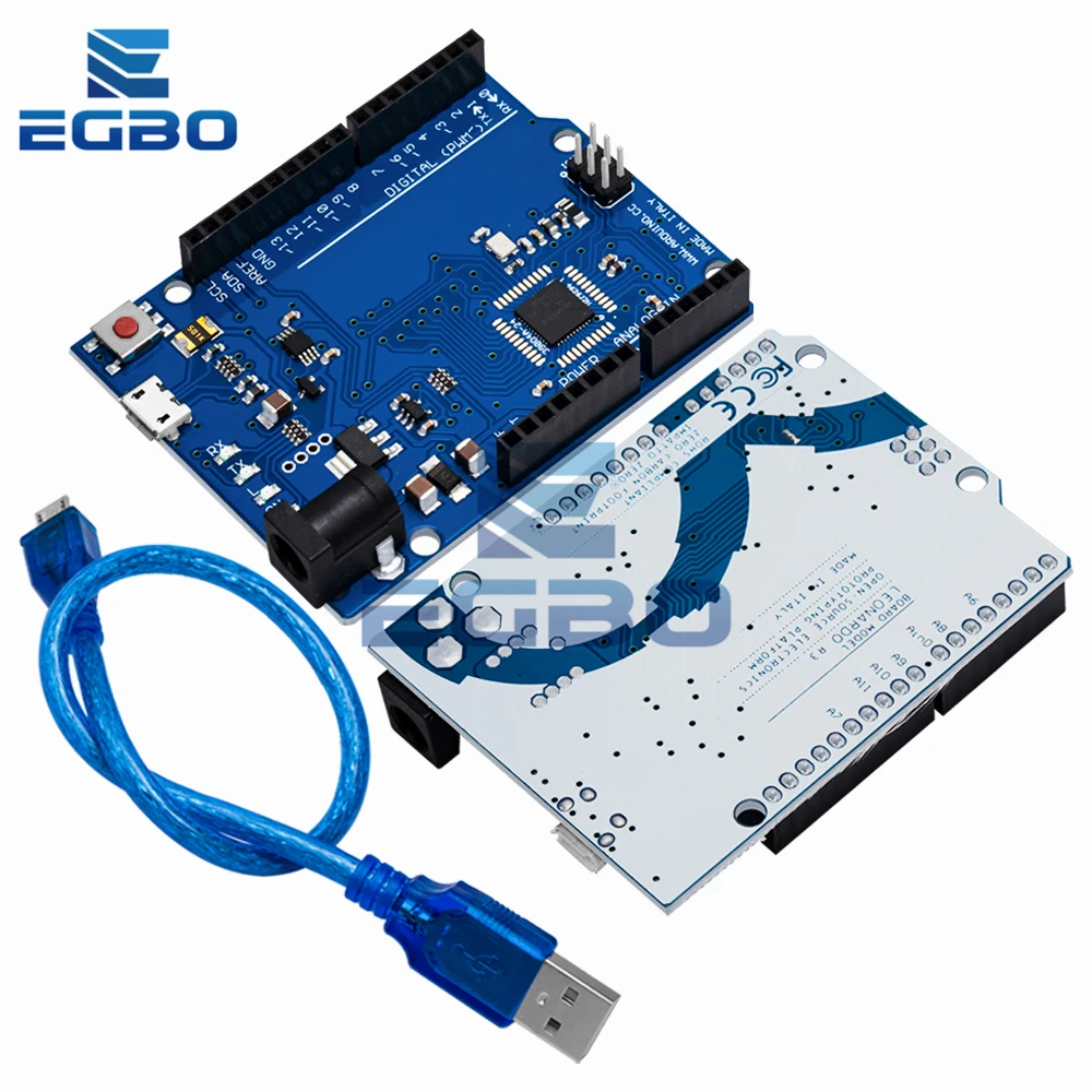 لوحة تطوير وحدة التحكم الدقيقة ليوناردو R3 Atmega32u4 مع كابل USB متوافق مع مجموعة أدوات Arduino DIY