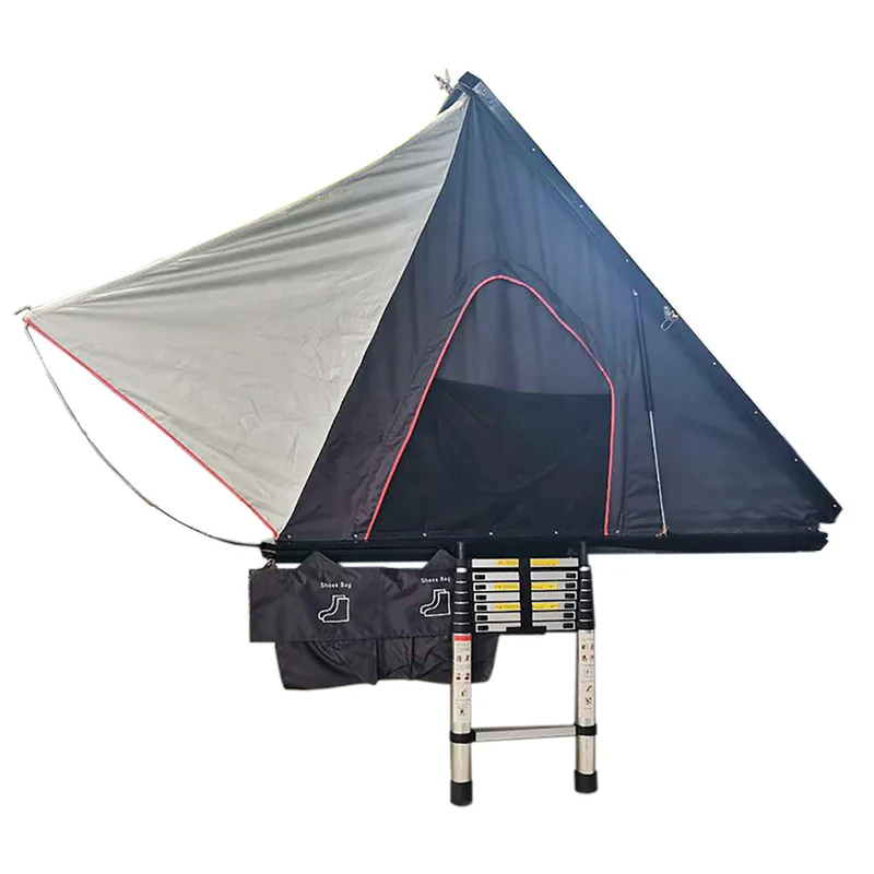 High Quality Light Weight 87lb Triangle Car Roof Top Tent Accept Customized For Offroad Car Trips Outdoor Camping Factory Direct