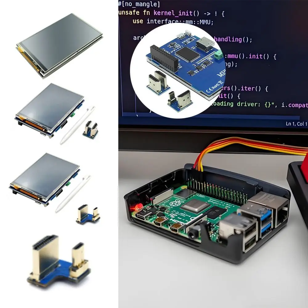 Suku Cadang Modul Layar Sentuh 3.5 Inci HDMI USB Modul Layar LCD 480×320 untuk Raspberry Pi untuk Raspberry Pi