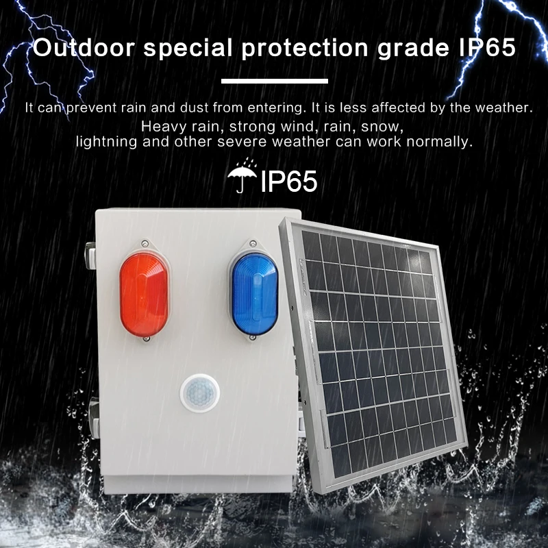 الصناعية مقاوم للماء محس حركة إنذار الحريق القرن صفارة الإنذار اللاسلكية الشمسية السلكية الاستشعار نظام تربية الأحياء المائية