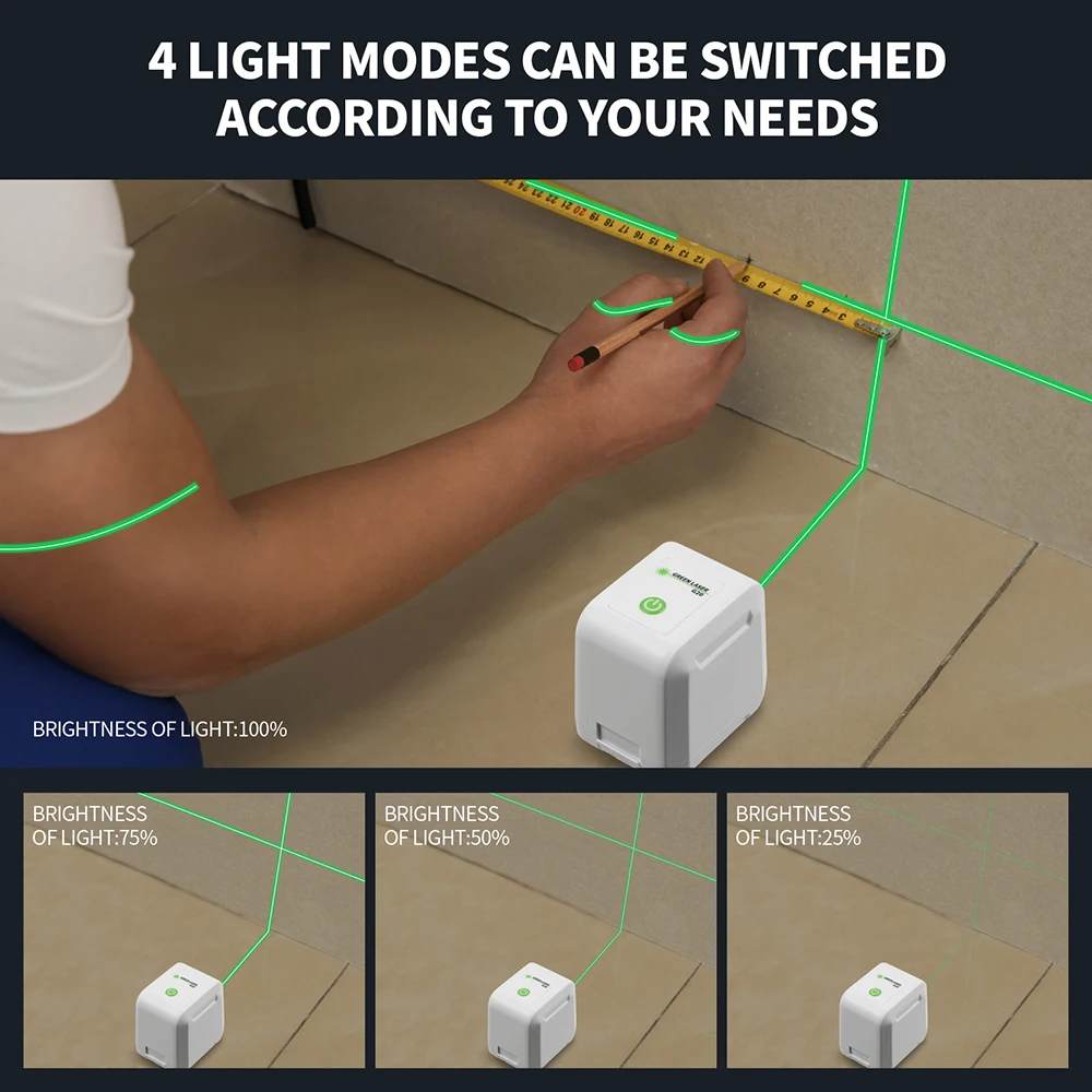 FIRECORE livello Laser verde a 2 linee 360 muslimate livello nivel lalser autolivellante