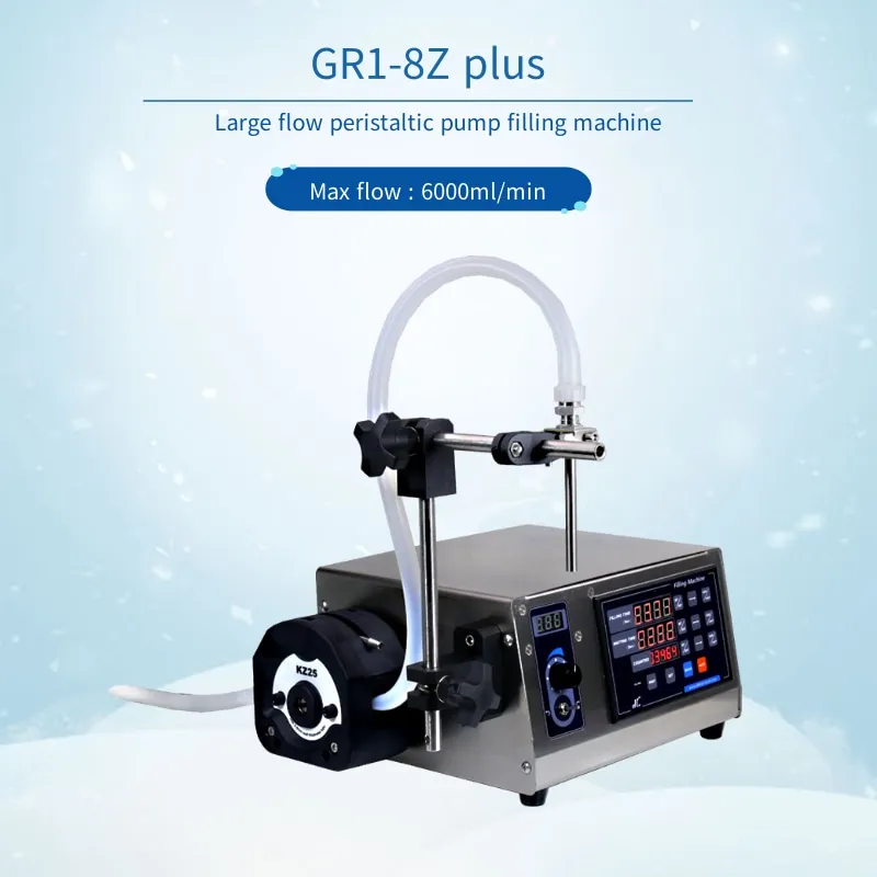 Ditron-tech factory Customized GR1-8Z plus with KZ25 pump head  honey filling machine 6000mL peristaltic pump filling machines