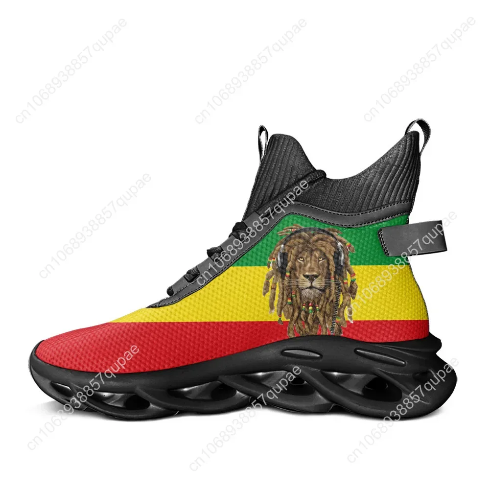 Reggae Rastafari Rasta Lion Of Judah High Top Flats Sneakers Men Women Teenager Shoes Casual Lightweight Mountaineering Sneakers