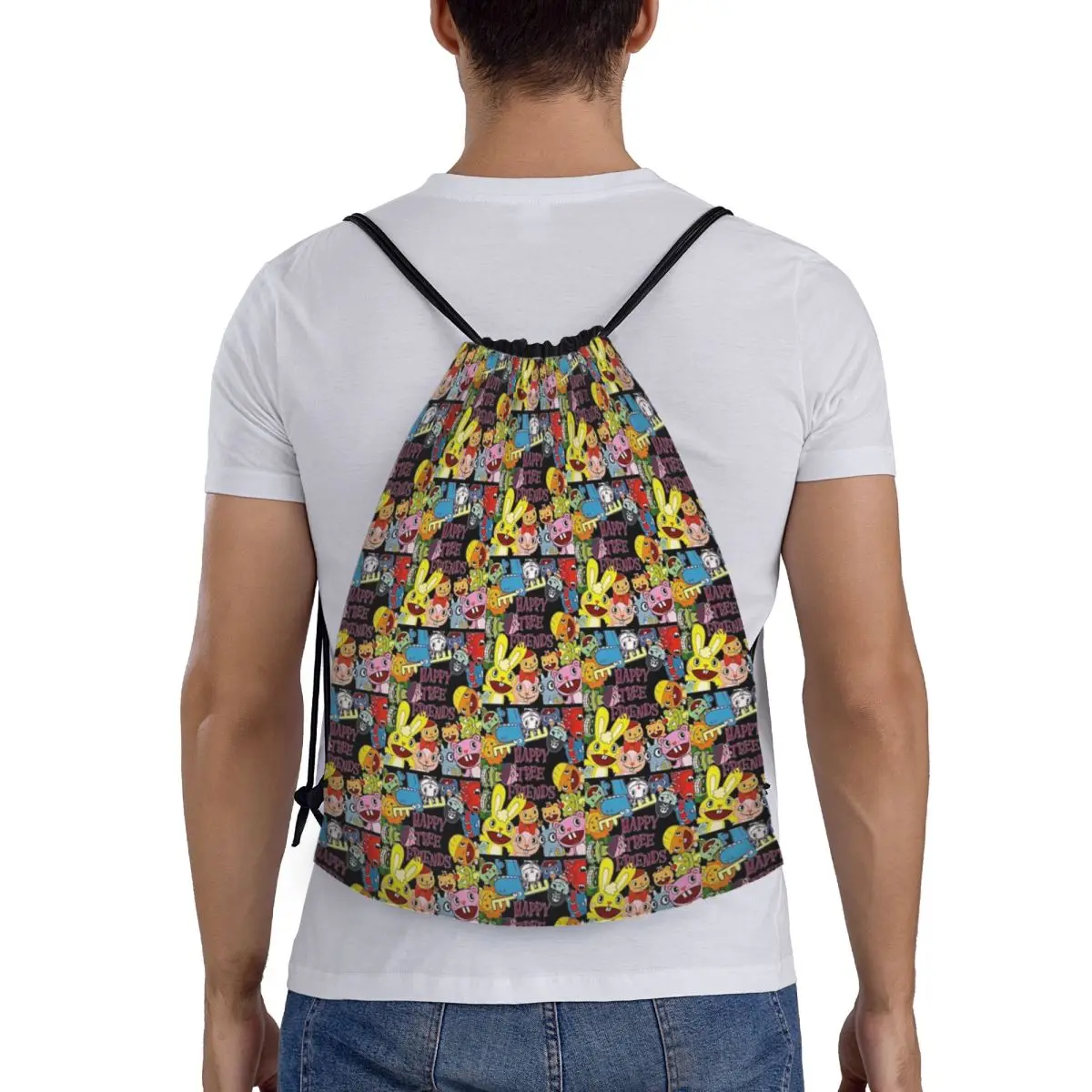 

Happy Tree Friends Limited Edition Perfect Gift Backpacks Fashion Drawstring Bags Sports Bag Book Bags For Travel Students