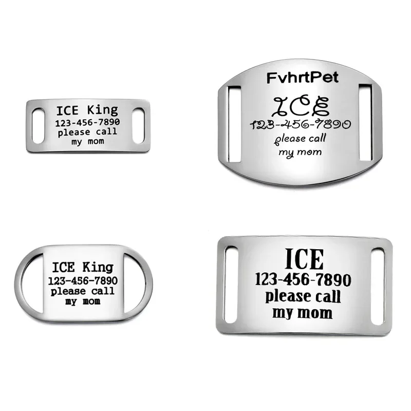 Customized Pet Dog Cat ID Tag Stainless Steel Collar with Free Name Engraving Phone Numbers Personalized Accessory for Dogs And