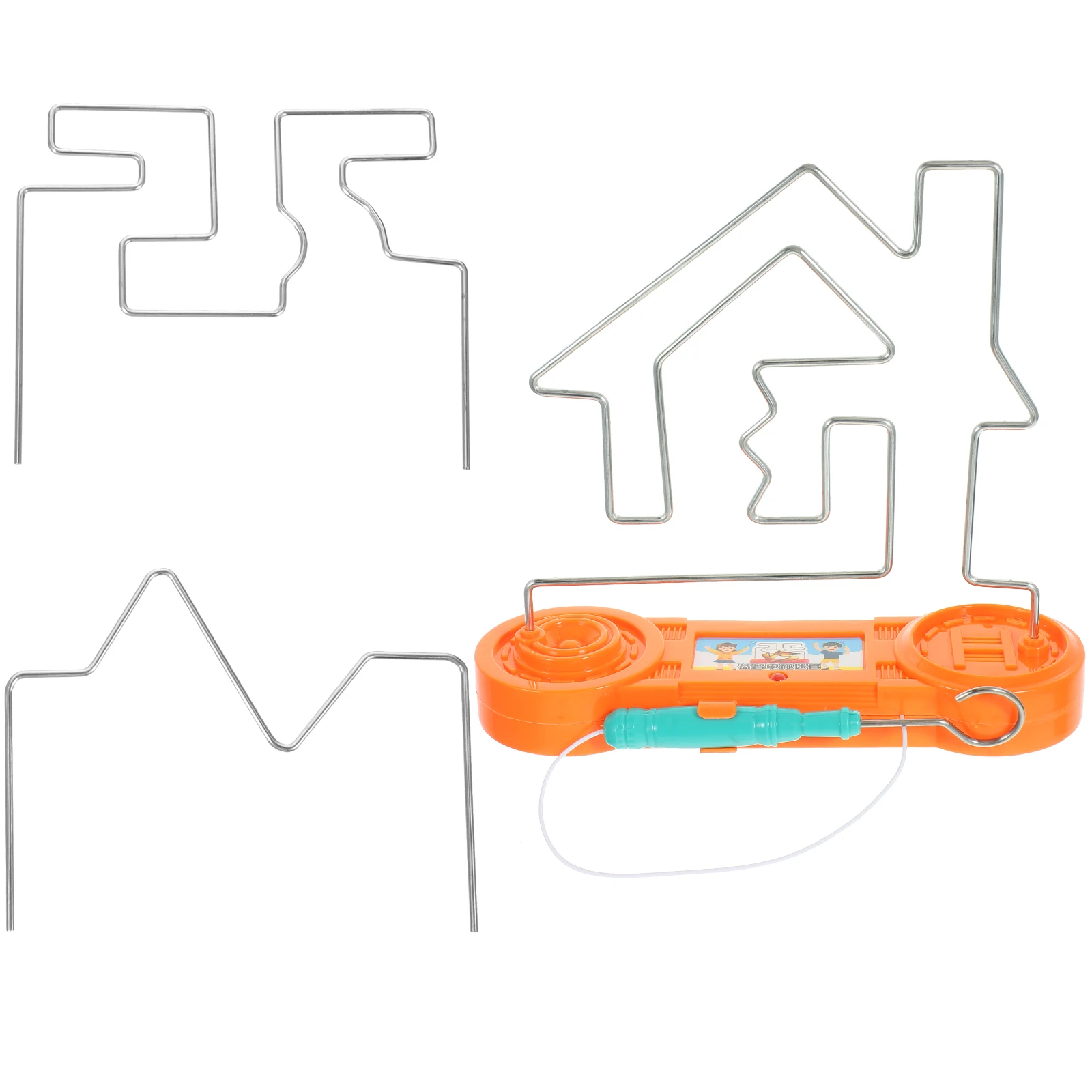Maze Toy Electric Touch Game Kids Intellectual Development Orange 3in1 Educational Fun Science Experiment Toys