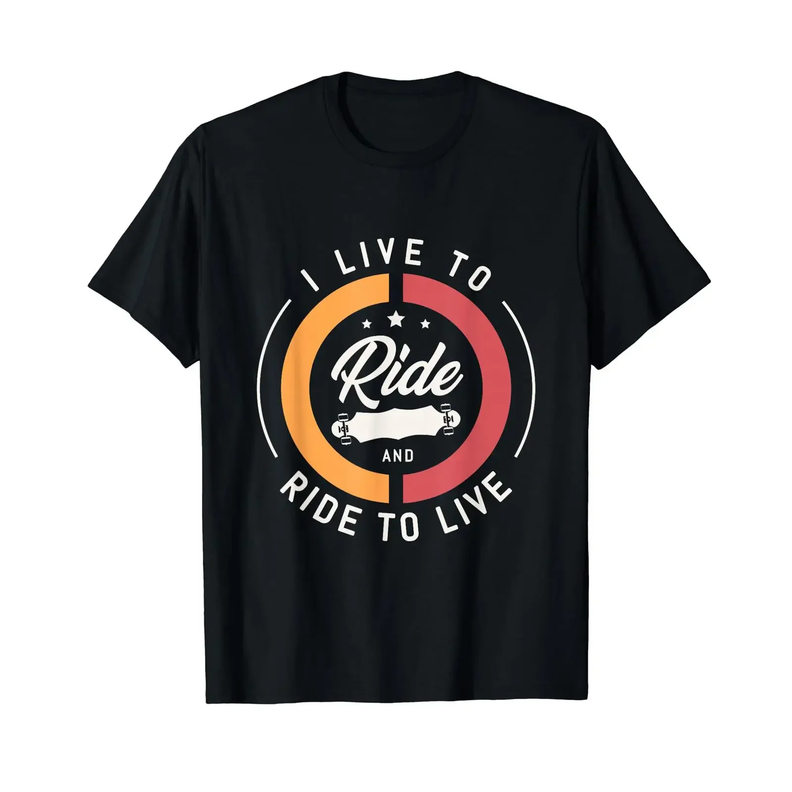 I live to ride and s for a longboarder Affordable graphic t shirt vintage Washed Soft Top For Everyday Wear homme Versatile