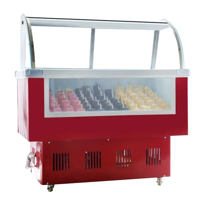 

#h LK-1.2BDQ hot sale R404A customized body color gelato ice cream popsicle display freezer
