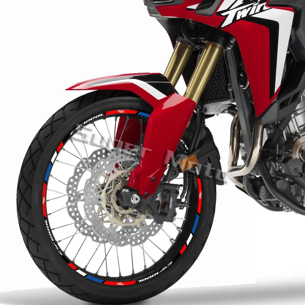 オートバイ反射ホイールステッカー、ハブステッカー、リムストライプ、装飾テープ、crf1000l、crf1000l、1100、1000用防水アクセサリー