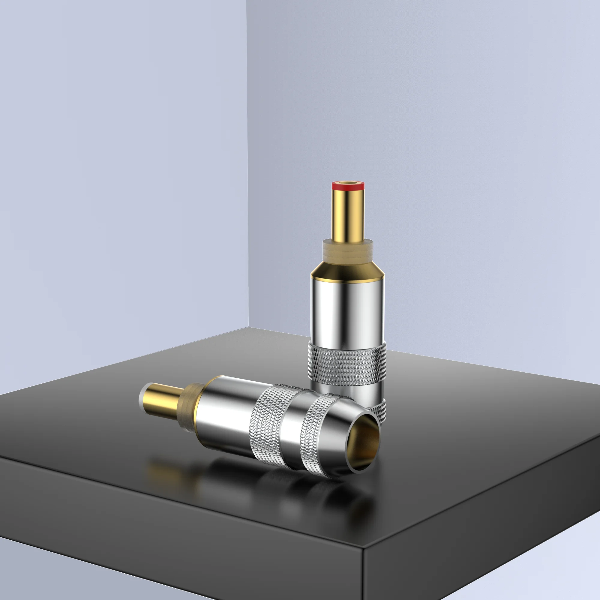 Audiocrast-conector de clavija de alimentación CC chapado en oro de 24K, Conector de clavija para alta gama de Audio, conector HIFI DC2.5