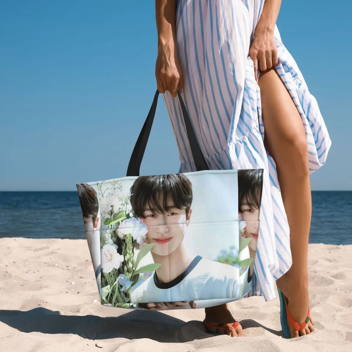 Lovely Runner K-Drama Byeon Woo Seok Beach Tote Bag Sport Gym Yoga Duffle Large Tote Bag Women Travel Bag Fitness bag