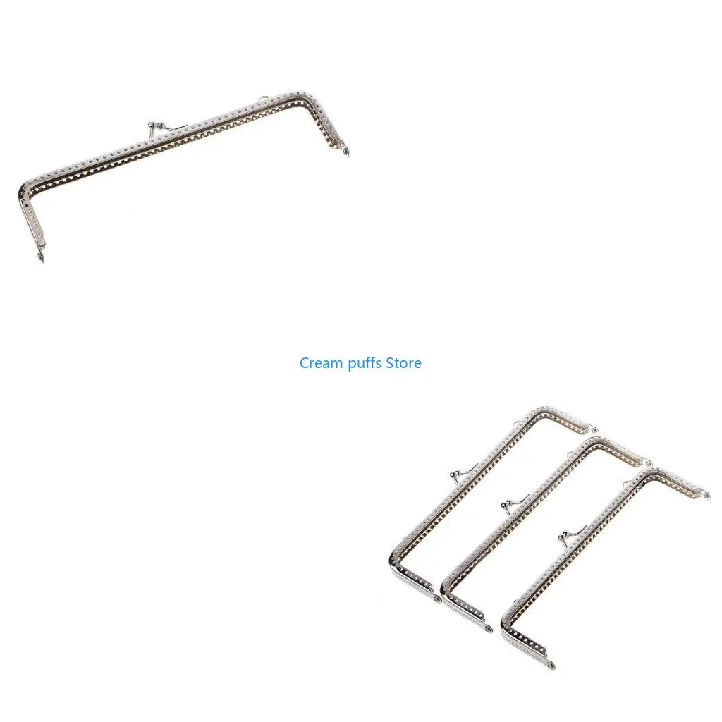 50LE 1PC Square Metal Frame Kiss Clasp For Handle Bag Purse Accessories DIY 18cm